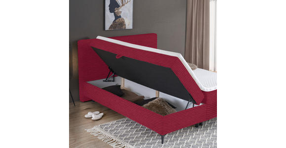 BOXBETT 160/200 cm in Rot - Rot/Schwarz, Design, Holz/Holzwerkstoff (160/200cm) - Xora