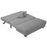 SCHLAFSOFA Webstoff Hellgrau - Hellgrau/Schwarz, Design, Textil/Metall (145/85/100cm) - CARRYHOME