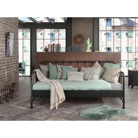 KINDER-/JUNIORBETT - Schwarz, MODERN, Holz/Metall (90/200cm) - Vipack