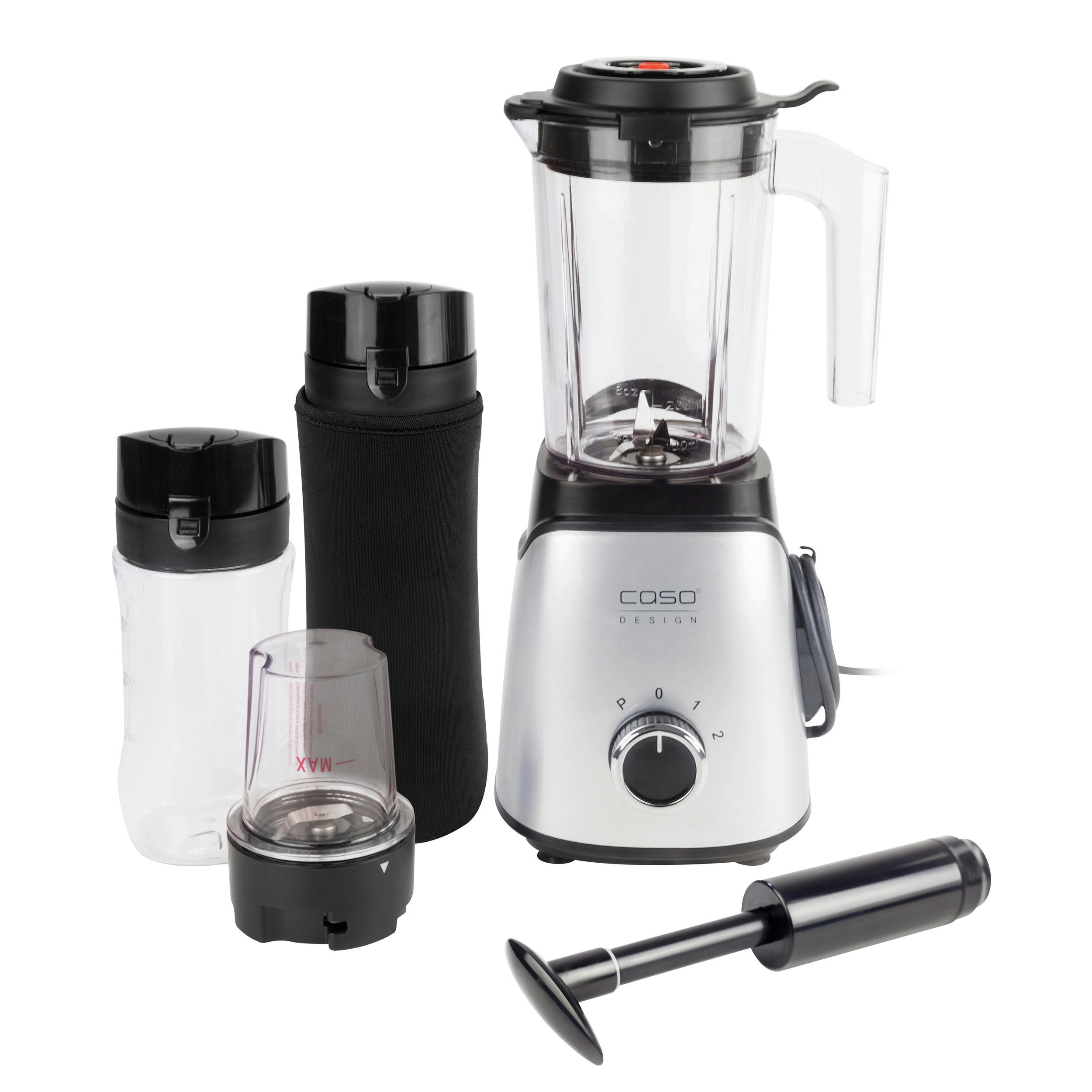 STANDMIXER  - Hellgrau/Schwarz, Basics, Kunststoff/Metall (17/37/16cm) - CASO Design