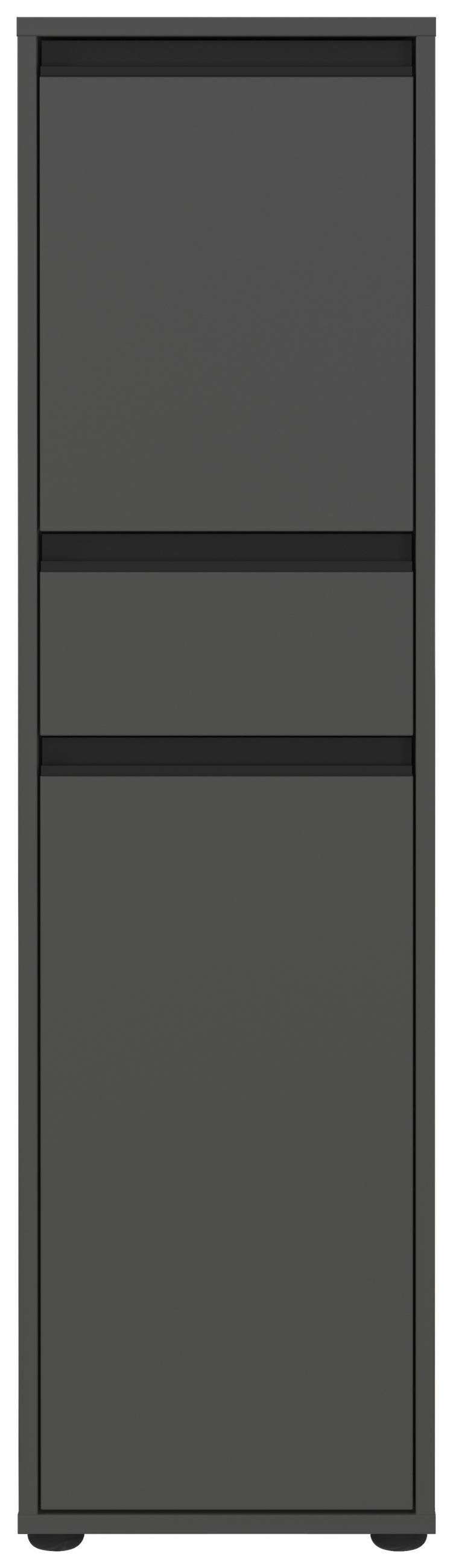 MIDISCHRANK 33/121/34 cm  - Graphitfarben/Schwarz, MODERN, Holzwerkstoff/Metall (33/121/34cm) - Germania