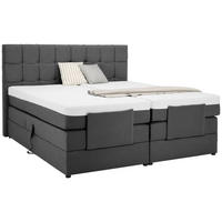 BOXSPRINGBETT 160/200 cm  in Anthrazit  - Anthrazit/Schwarz, Basics, Kunststoff/Textil (160/200cm) - Moderano