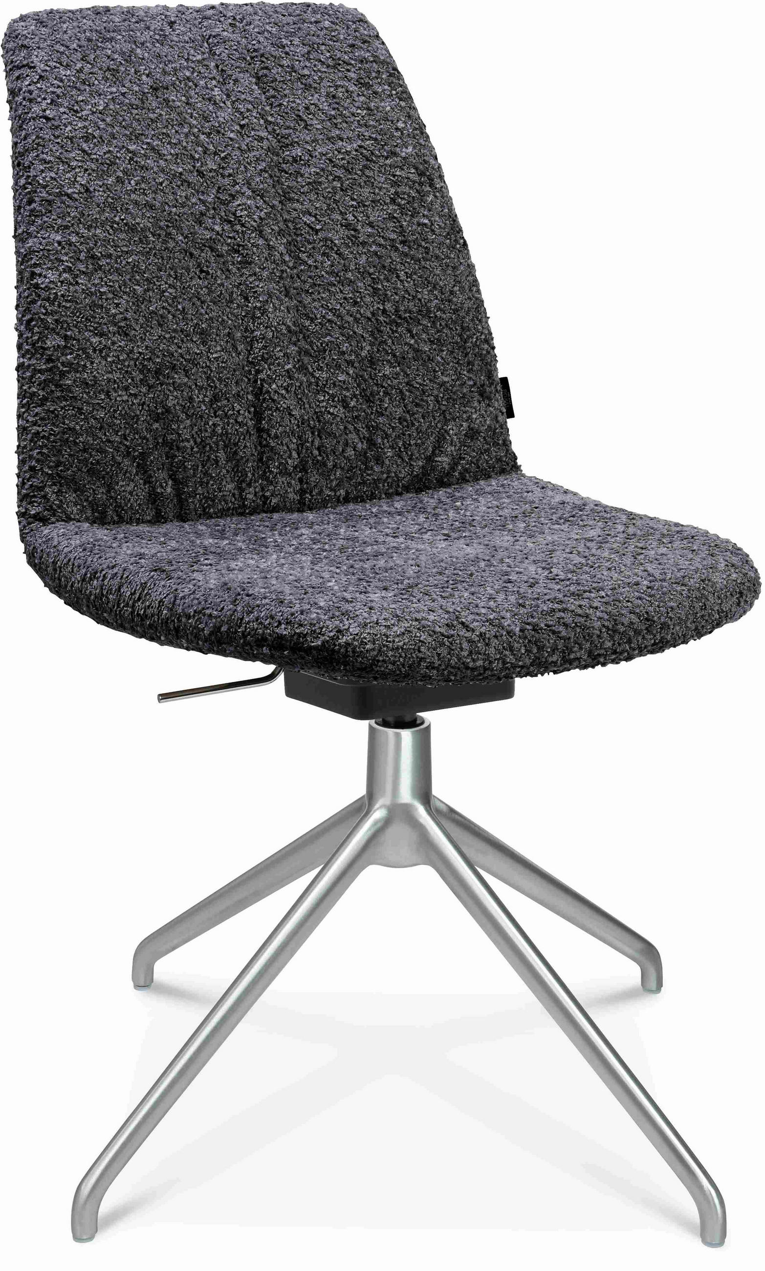 STUHL Bouclé Alufarben, Lavagrau  - Lavagrau/Creme, Design, Textil/Metall (46/81,5-84,5/55cm) - Johann Jakob