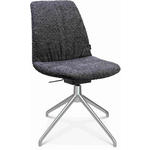 STUHL  in Aluminium Bouclé Metall, Textil  - Lavagrau/Creme, Design, Textil/Metall (46/81,5-84,5/55cm) - Johann Jakob