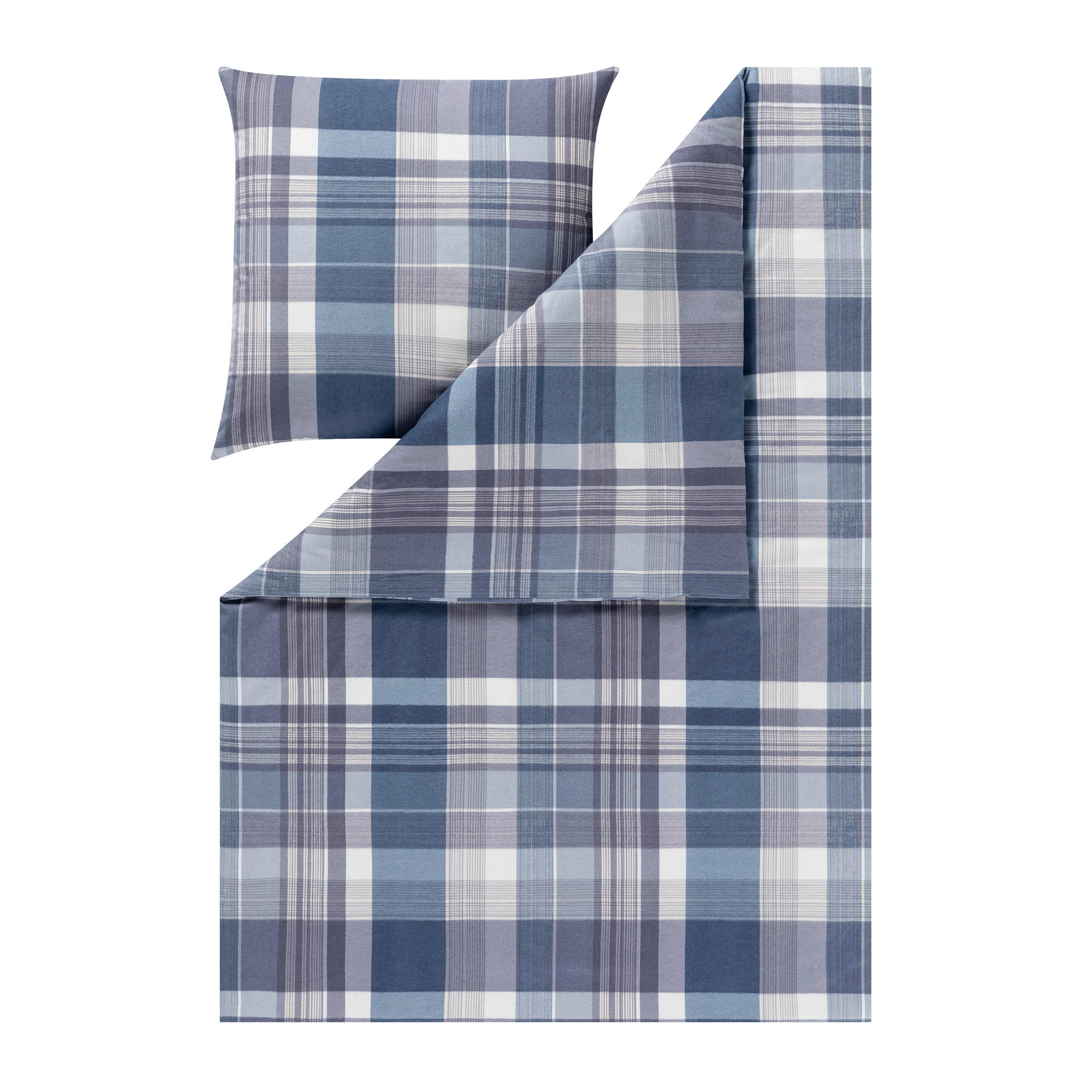 BETTWÄSCHE Impulse Flanell 135/200 cm  - Blau, Design, Textil (135/200cm) - Estella