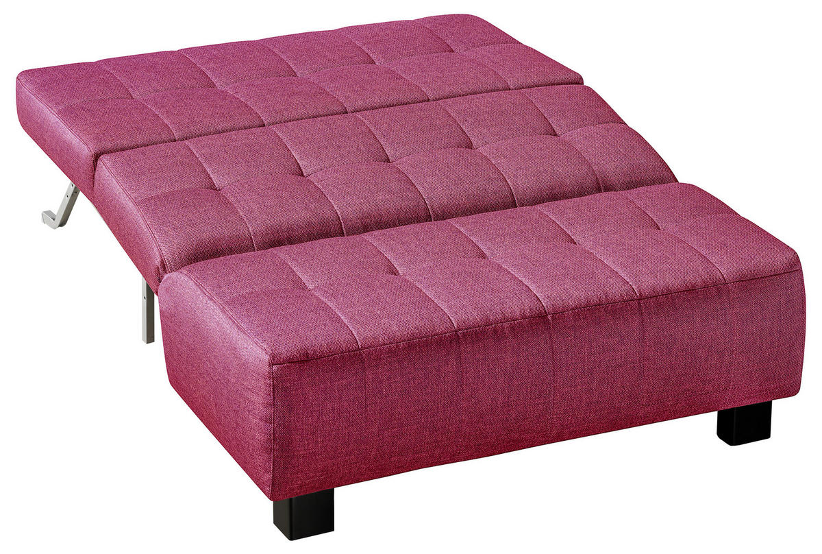 SCHLAFSOFA in Textil Rot  - Rot/Schwarz, Design, Textil/Metall (125/92/102cm) - Novel