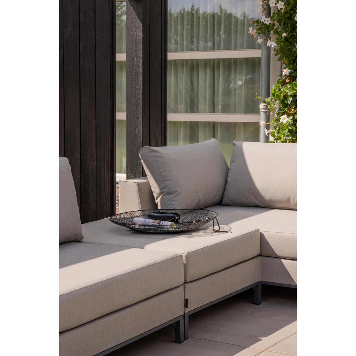 LOUNGEGARNITUR  262/246 cm  Aluminium  - Taupe, MODERN, Textil/Metall (262/246cm) - Livetastic