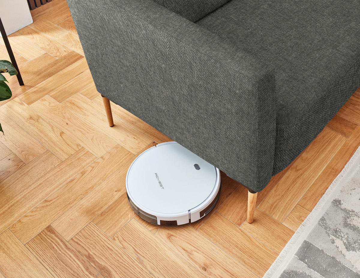 ECKSOFA  in Flachgewebe Grau  189/236 cm  - Eichefarben/Grau, Design, Holz/Textil (189/236cm) - Valnatura