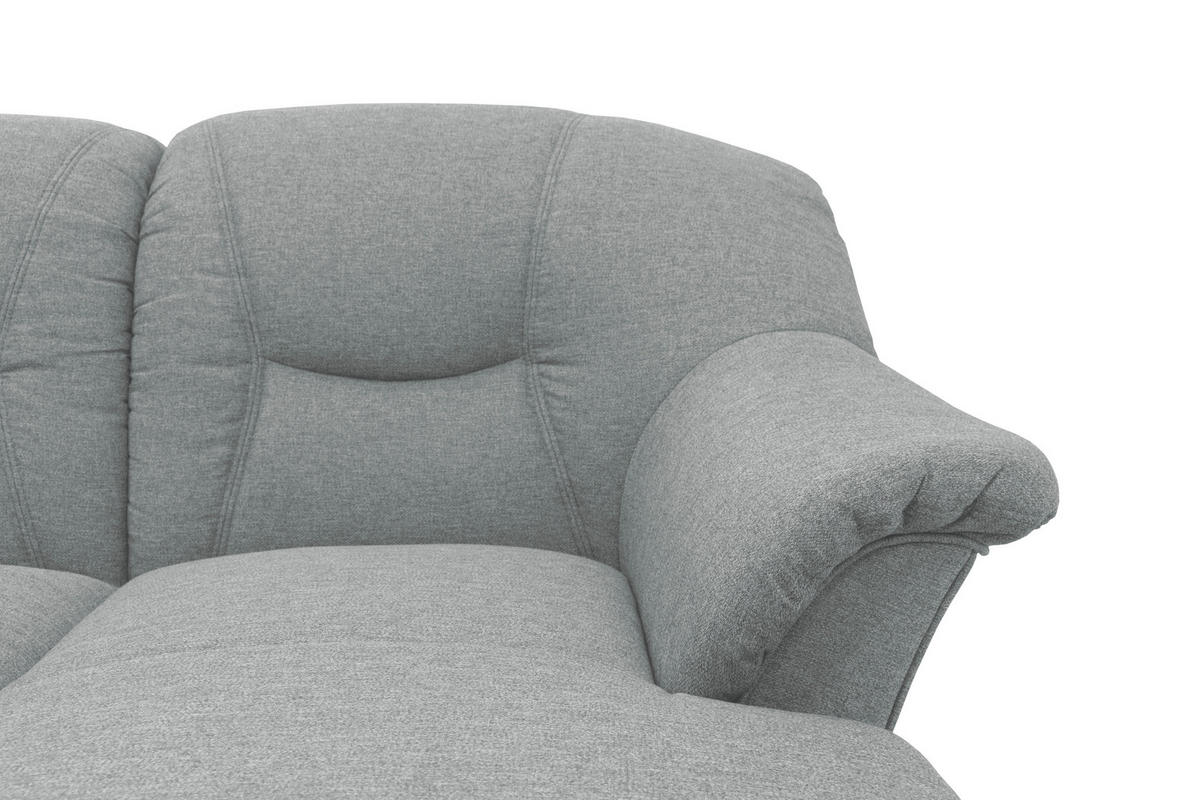 WOHNLANDSCHAFT Mintgrau Mikrofaser  - Mintgrau/Schwarz, KONVENTIONELL, Kunststoff/Textil (180/295/146cm) - MID.YOU