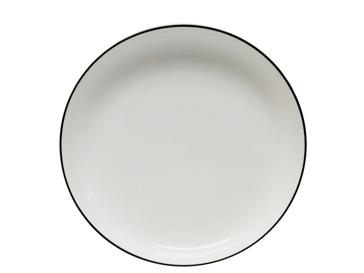 DESSERTTELLER Schwarz, Weiß 20,8 cm Oslo  - Schwarz/Weiß, Design, Keramik (20,8cm) - Novel