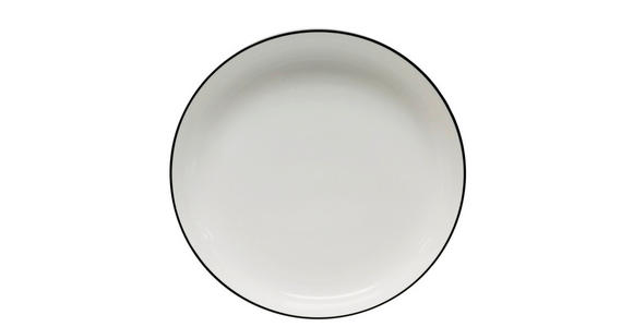 DESSERTTELLER Schwarz, Weiß 20,8 cm Oslo  - Schwarz/Weiß, Design, Keramik (20,8cm) - Novel