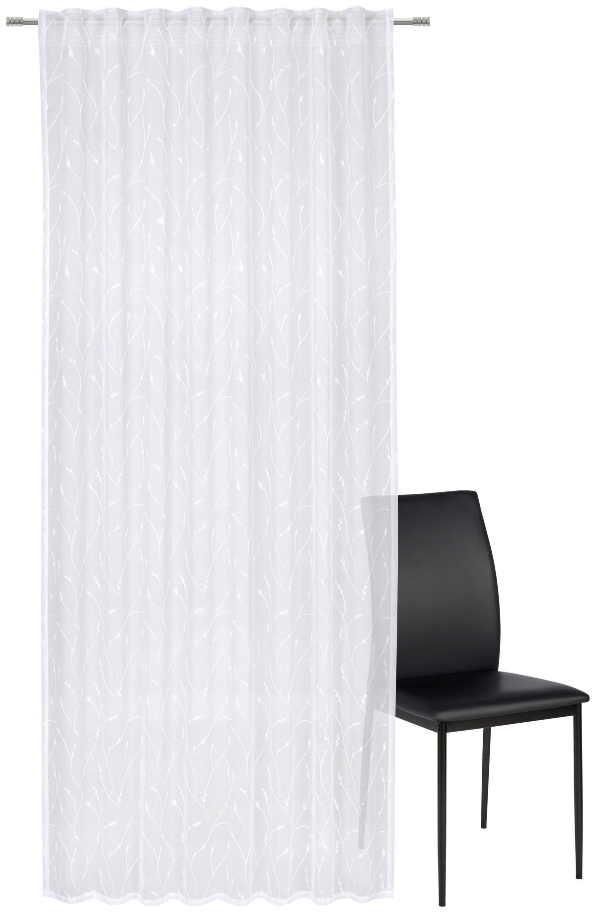 FERTIGVORHANG  transparent  135/245 cm   - Weiß, KONVENTIONELL, Textil (135/245cm) - Esposa