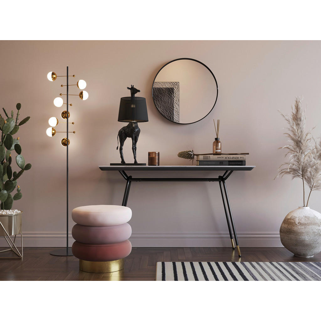 Thumbnail - Kare-Design Hocker, Creme, Rosa, Beige, Textil, rund, 45x40x45 cm, erweiterbar (Typenauswahl), Wohnzimmer, Hocker, Sitzh...