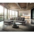 ECKSOFA in Webstoff Hellgrau, Grau  302/187 cm  - Chromfarben/Dunkelgrau, Design, Kunststoff/Textil (302/187cm) - Carryhome