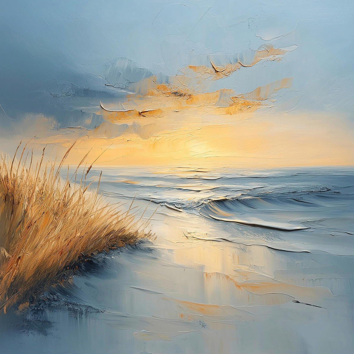 GLASBILD Strand & Meer  - Multicolor, Natur, Glas (30/30/1,40cm) - Euroart