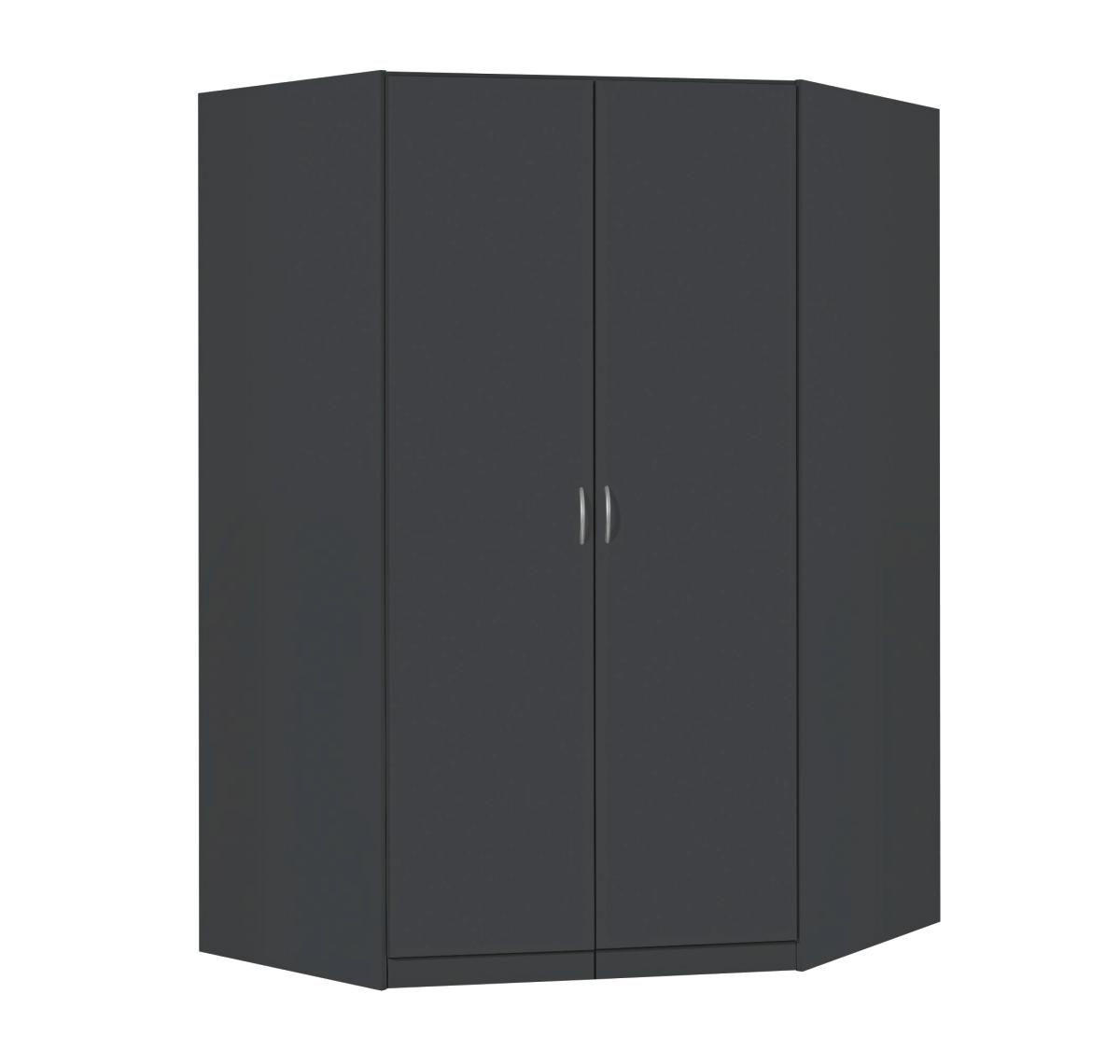ECKSCHRANK 117/197/52,2 cm  - Silberfarben/Grau, KONVENTIONELL, Holzwerkstoff/Kunststoff (117/197/52,2cm) - Boxxx