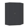 ECKSCHRANK in  - Silberfarben/Grau, Konventionell, Holzwerkstoff/Kunststoff (117/197/52,2cm) - Boxxx