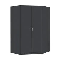 ECKSCHRANK in  - Silberfarben/Grau, Konventionell, Holzwerkstoff/Kunststoff (117/197/52,2cm) - Boxxx