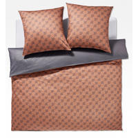 WENDEBETTWÄSCHE Cornflower Double Makosatin 240/220 cm  - Grau/Kupferfarben, Basics, Textil (240/220cm) - Joop!