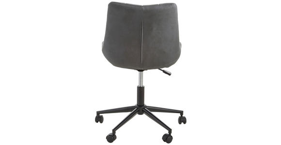 DREHSTUHL Grau, Schwarz - Schwarz/Grau, KONVENTIONELL, Kunststoff/Textil (65/80-90/62cm) - Carryhome
