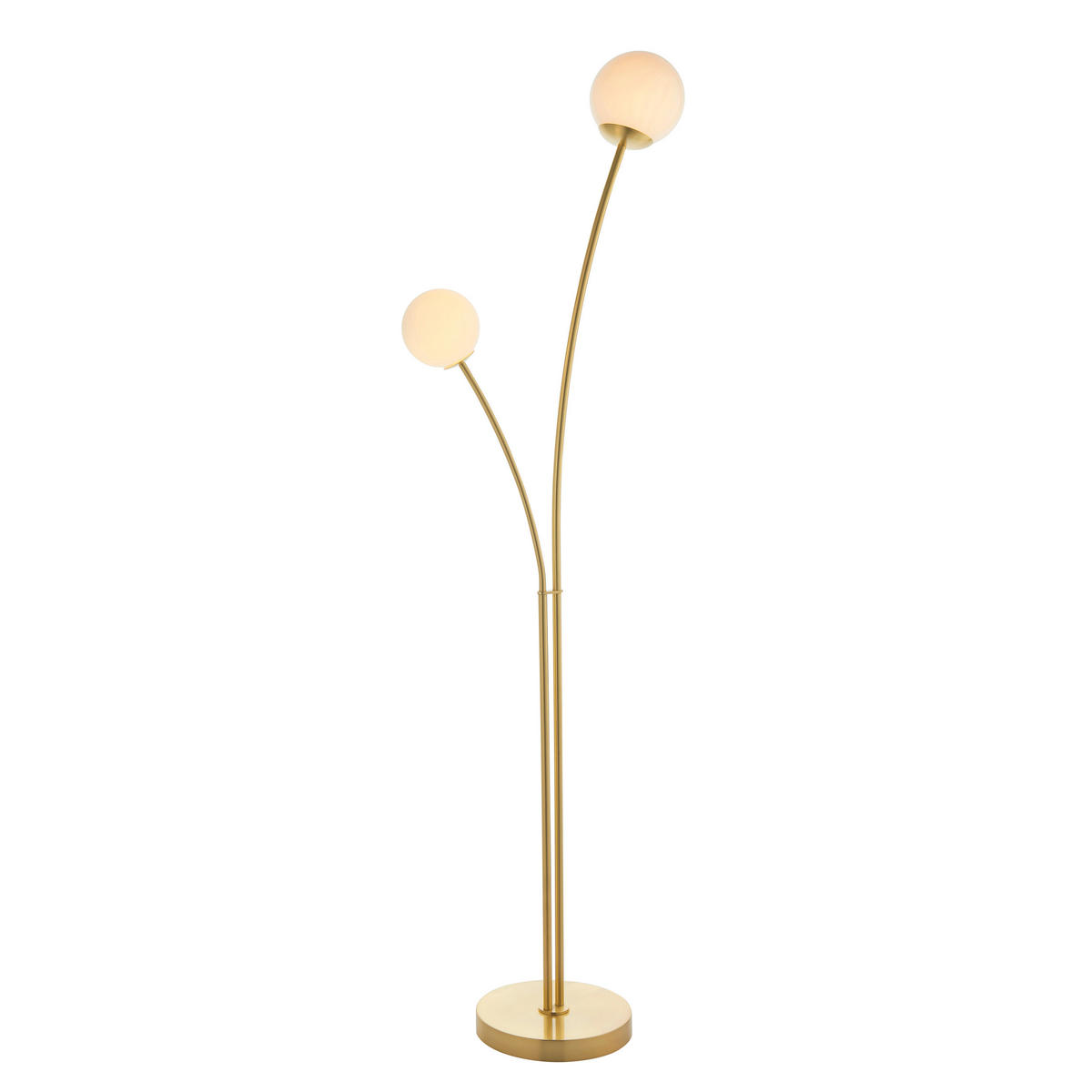 STEHLEUCHTE 52/160.8 cm    - Klar/Messingfarben, Basics, Glas/Metall (52/160.8cm) - ENDON