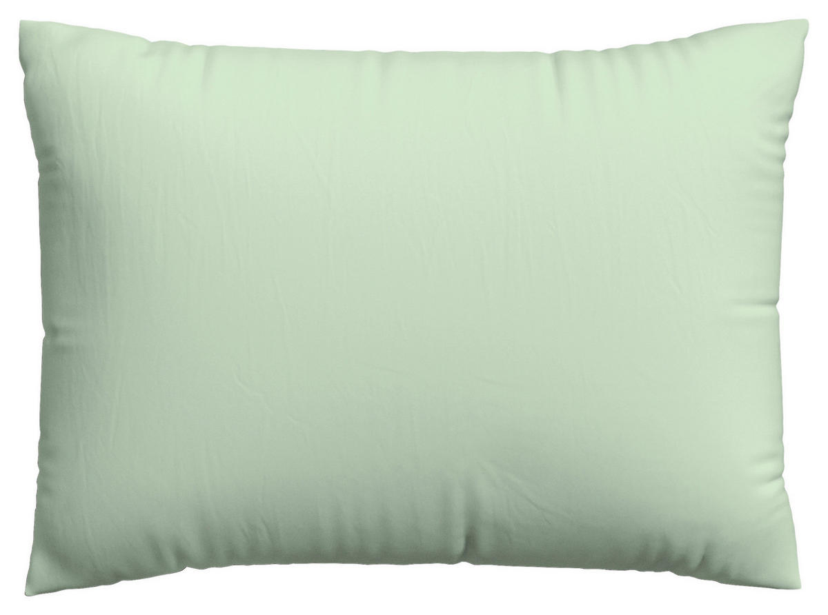 KOPFPOLSTERBEZUG WOVEN SATIN 70/90 cm  - Hellgrün, Basics, Textil (70/90cm) - Schlafgut