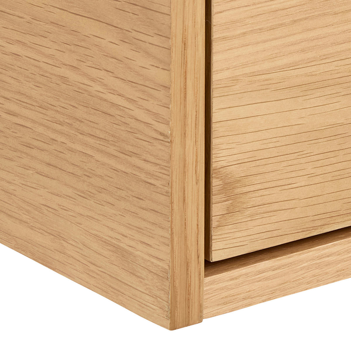 NACHTTISCH 40/18/30 cm  in furniert Eichefarben  - Eichefarben/Goldbraun, Modern, Holzwerkstoff/Metall (40/18/30cm) - MID.YOU