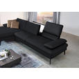 ECKSOFA in Echtleder Anthrazit  - Anthrazit/Schwarz, Design, Leder/Metall (157/325cm) - Dieter Knoll