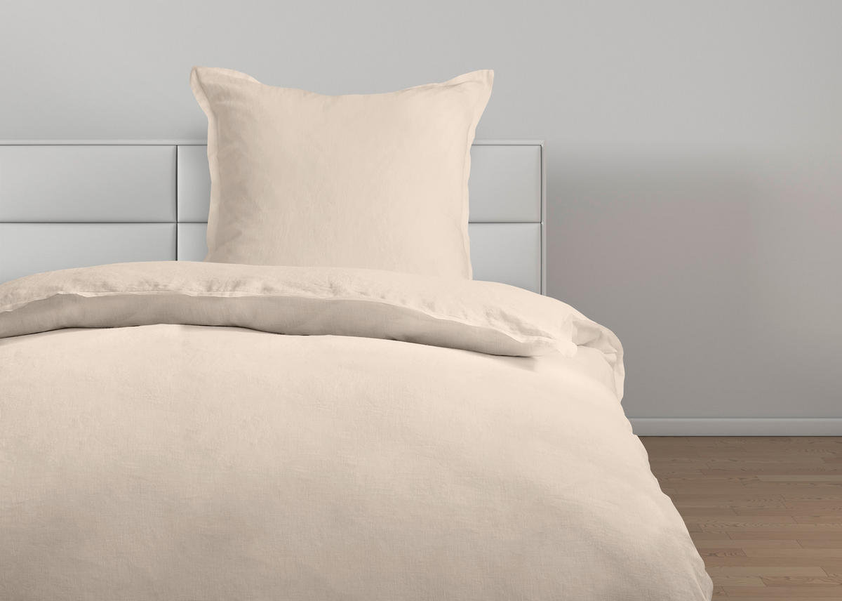 BETTWÄSCHE Leinenoptik 135/200 cm  - Beige, Trend, Textil (135/200cm) - Ambiente