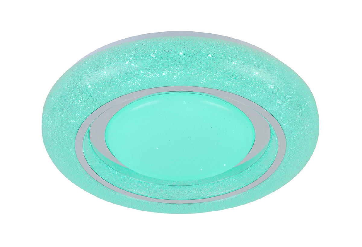 LED-DECKENLEUCHTE 38/7 cm    - Chromfarben/Weiß, Trend, Kunststoff/Metall (38/7cm) - Novel