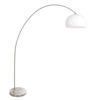 STEHLEUCHTE 40/185/172 cm  - Silberfarben/Weiß, Trend, Glas/Metall (40/185/172cm)