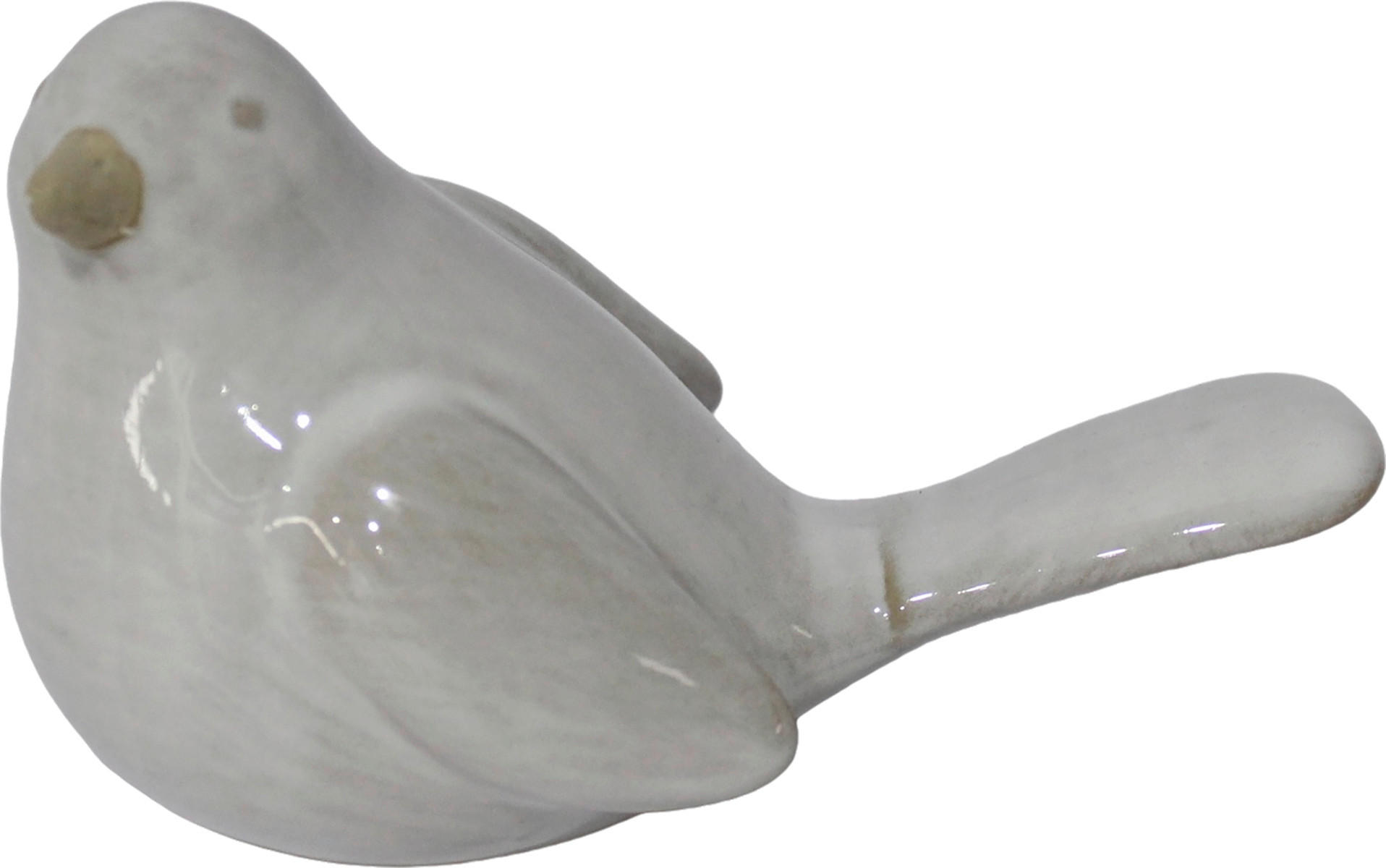 OKRASNA PTICA - bela, Trendi, keramika (13,5/7,8/8,5cm)