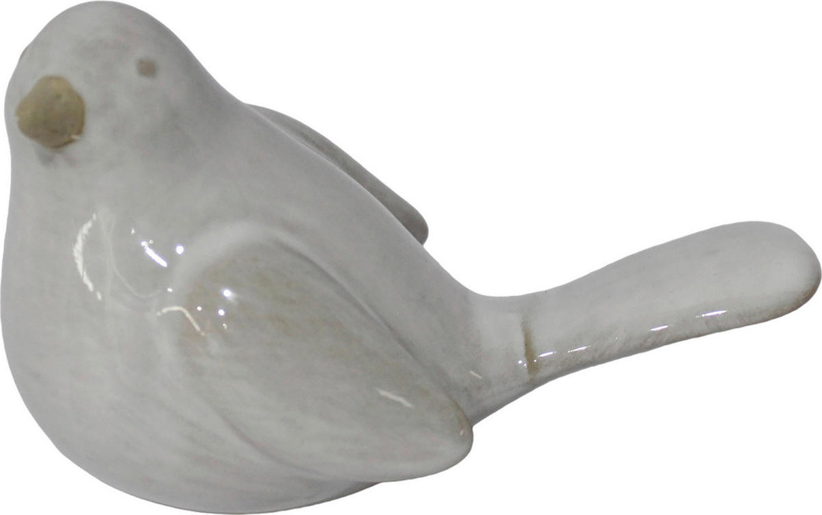 OKRASNA PTICA - bela, Trendi, keramika (13,5/7,8/8,5cm)