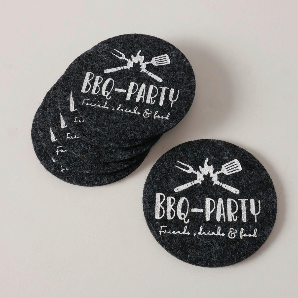 SADA PODLOŽIEK - svetlosivá/tmavosivá, Basics, textil (10cm)