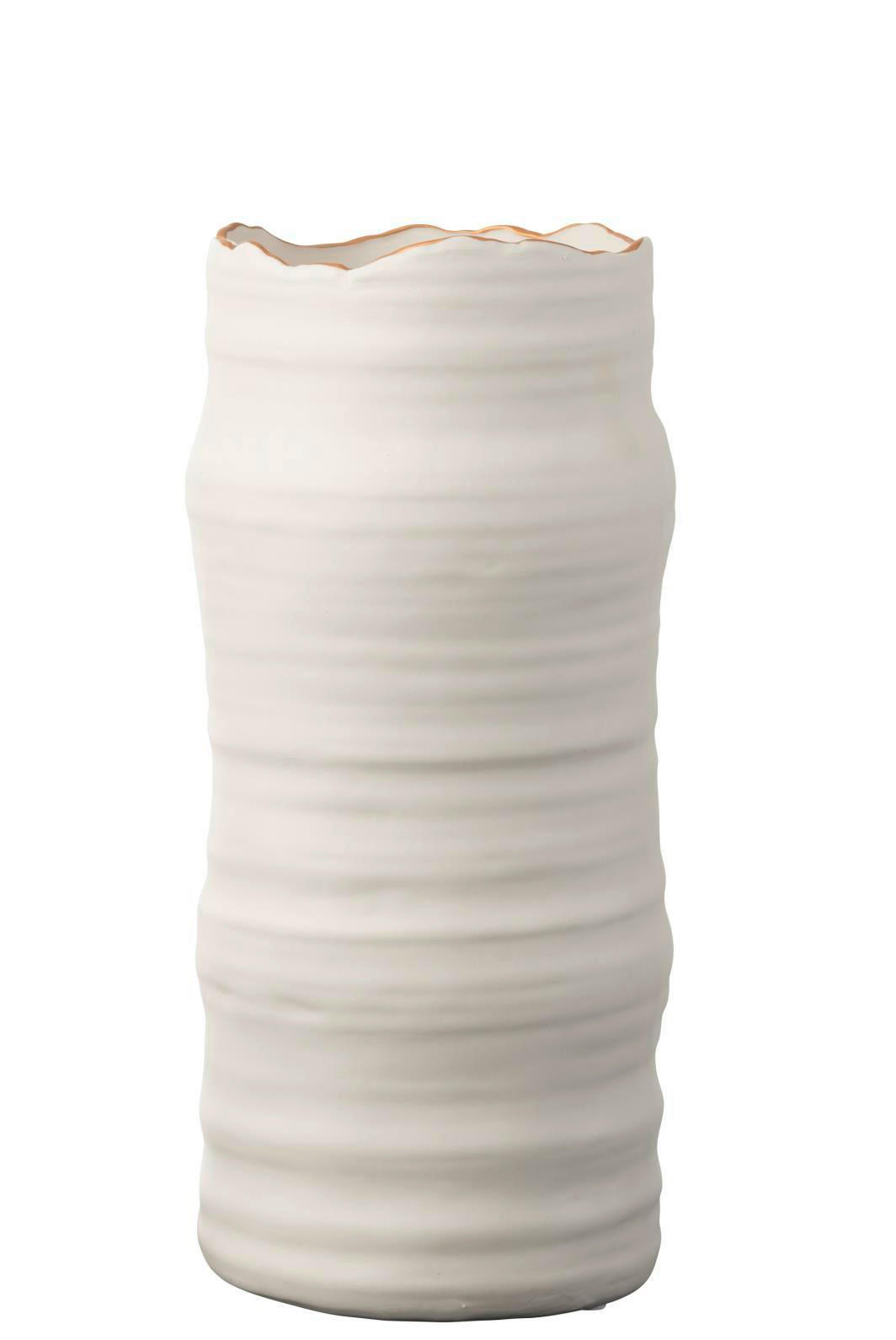 VASE  - Weiss, Basics, Keramik (15/15/31,5cm) - Ambia Home