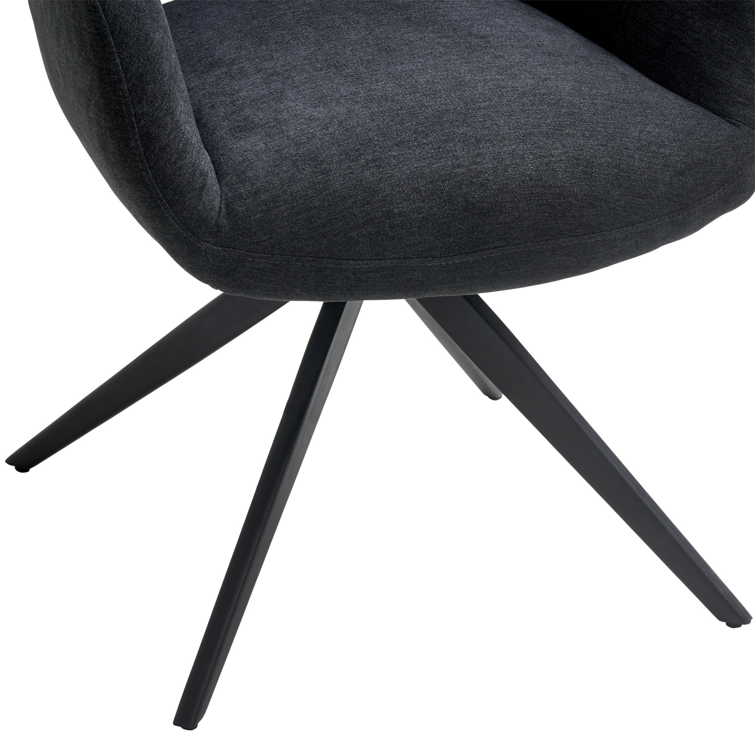SCAUN CU BRAȚE in negru  - negru, Modern, lemn/metal (62/84/62cm) - Livetastic