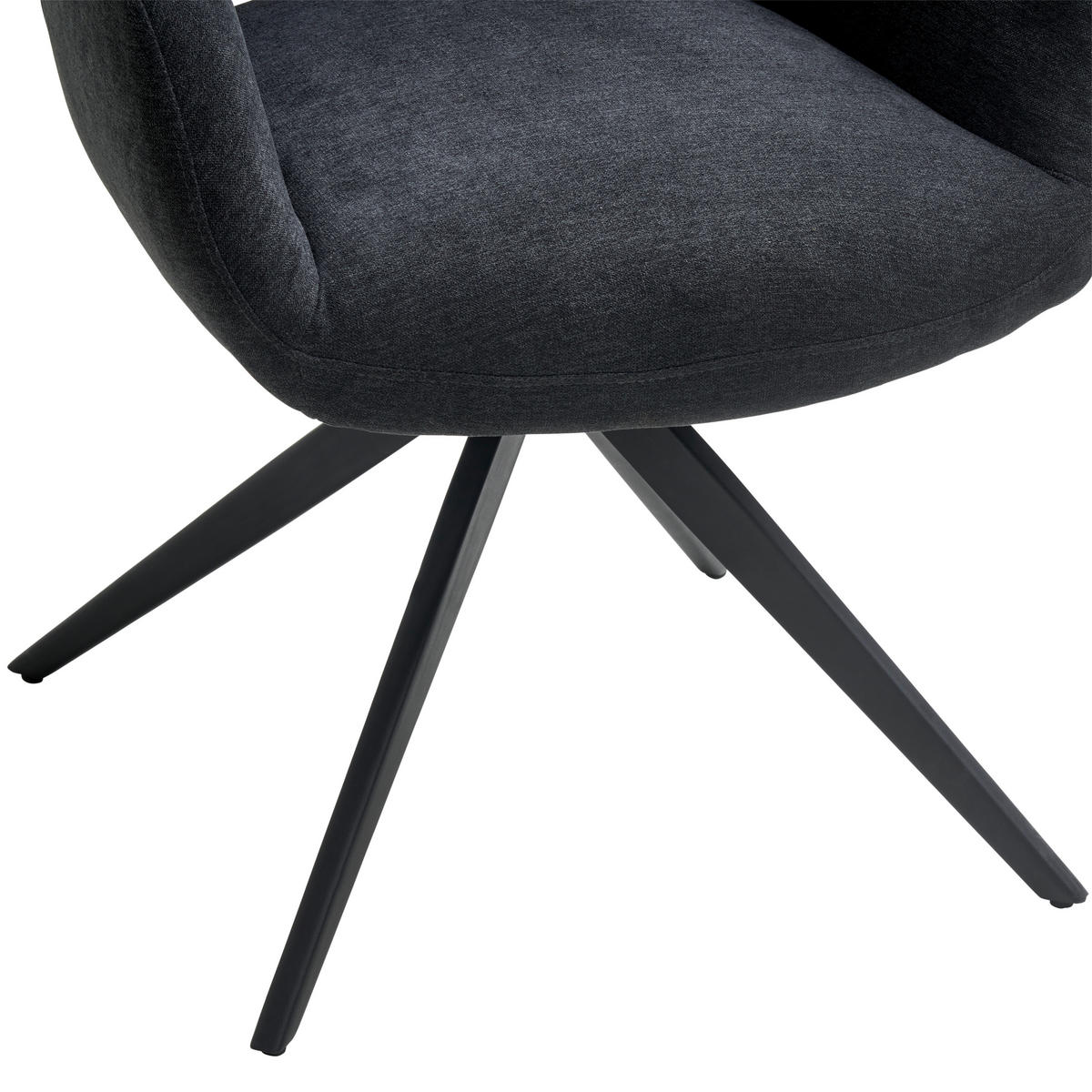 ARMLEHNSTUHL  in Eisen Webstoff  - Schwarz, MODERN, Holz/Textil (62/84/62cm) - Livetastic