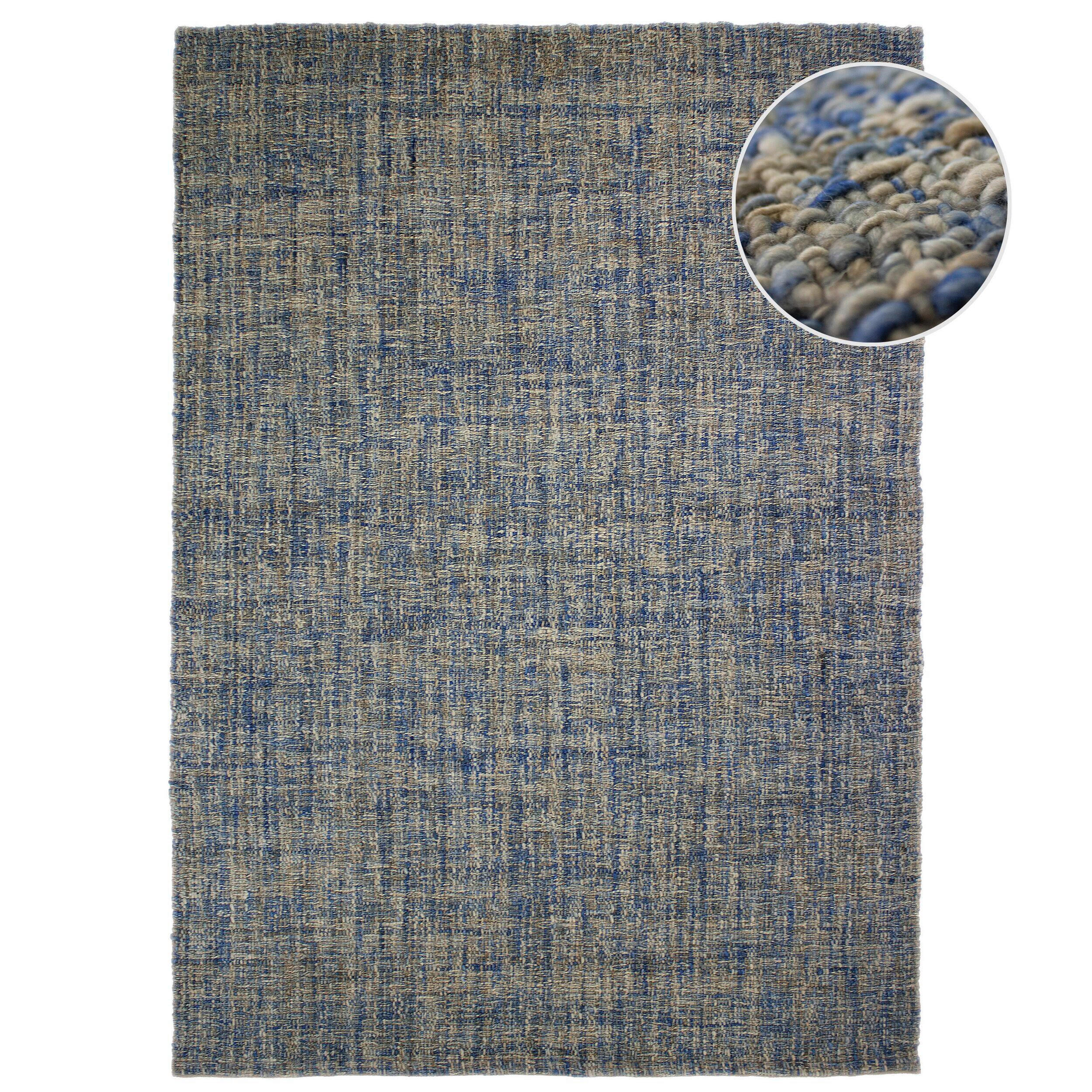 WOLLTEPPICH 120/170 cm Blau rechteckig  - Blau, Basics, Textil (120/170cm)