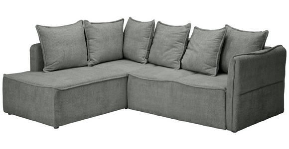 ECKSOFA  in Chenille Grau  - Schwarz/Grau, KONVENTIONELL, Kunststoff/Textil (193/233cm) - Carryhome