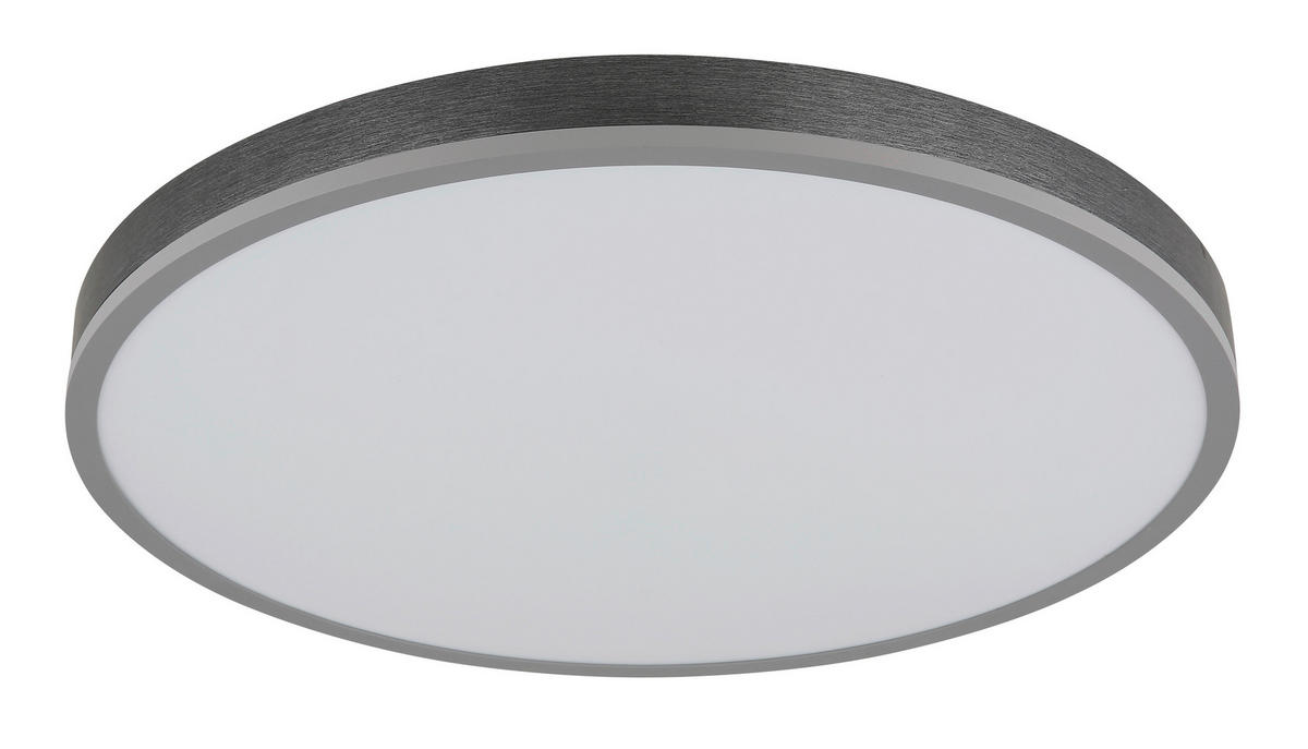 LED-TAKLAMPA DORO 60/8,5 cm  - vit/mörkgrå, Basics, metall/plast (60/8,5cm) - Globo