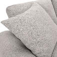 Ecksofa mit Funktion Grau Flachgewebe Zierkissen, Rückenkissen, Bettkasten, Schlaffunktion, Rücken echt, Liegefläche im Originalstoff  - Schwarz/Grau, KONVENTIONELL, Kunststoff/Textil (277/190cm) - Carryhome