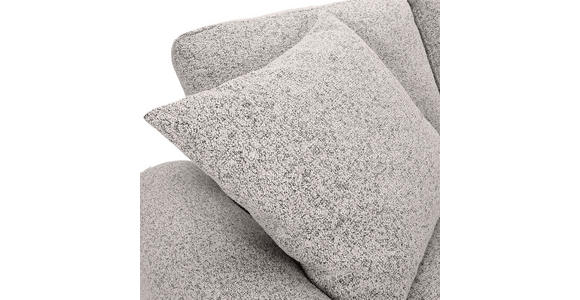 Ecksofa mit Funktion Grau Flachgewebe Zierkissen, Rückenkissen, Bettkasten, Schlaffunktion, Rücken echt, Liegefläche im Originalstoff  - Schwarz/Grau, KONVENTIONELL, Kunststoff/Textil (277/190cm) - Carryhome