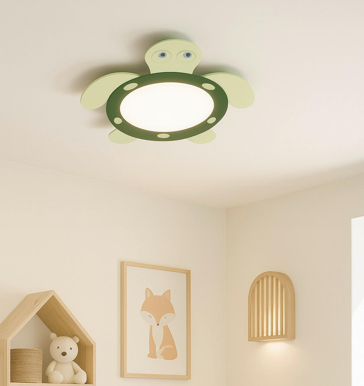 LED-KINDERDECKENLEUCHTE 55/70/5 cm   - Weiß, Basics, Holz (55/70/5cm)