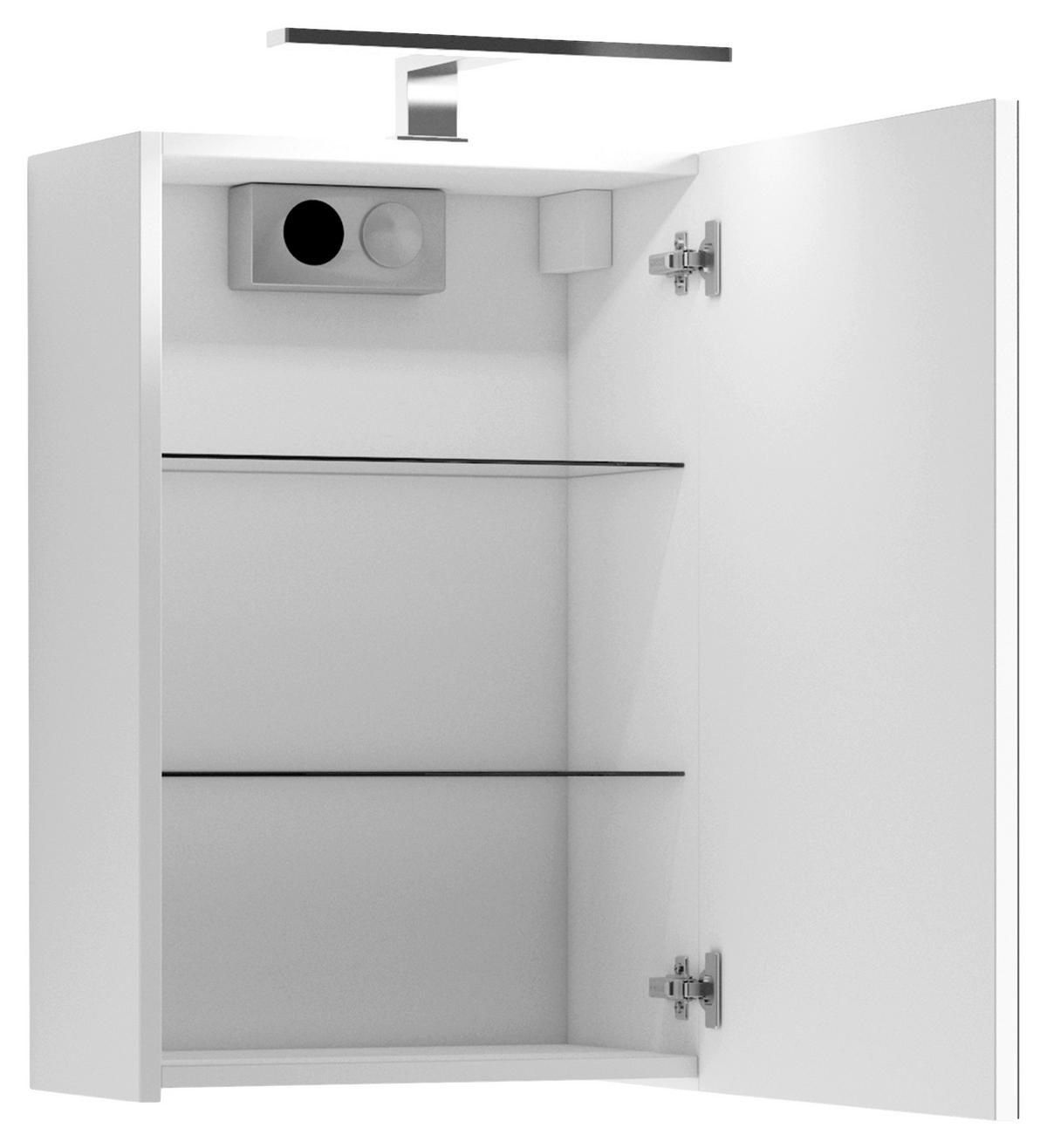 SPIEGELSCHRANK 40/60/20 cm  - Weiß, MODERN, Glas/Holzwerkstoff (40/60/20cm) - MID.YOU