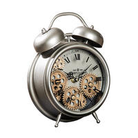 TISCHUHR Wecker Silberfarben  - Silberfarben, LIFESTYLE, Kunststoff/Metall (19,5/25,5/7,5cm)