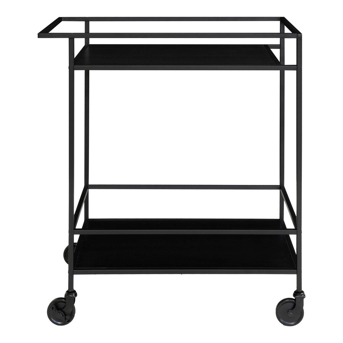 SERVERINGSVAGN i svart  - svart, Basics, metall/trämaterial (40/79/68cm) - Ambia Home