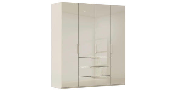 DREHTÜRENSCHRANK 201/223/61 cm,  in Champagner, 4-türig  - Champagner, Basics, Glas/Holzwerkstoff (201/223/61cm) - Novel