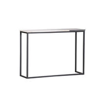 KONSOL i metall, sten   100/72/30 cm  - vit/svart, Modern, metall/sten (100/72/30cm)