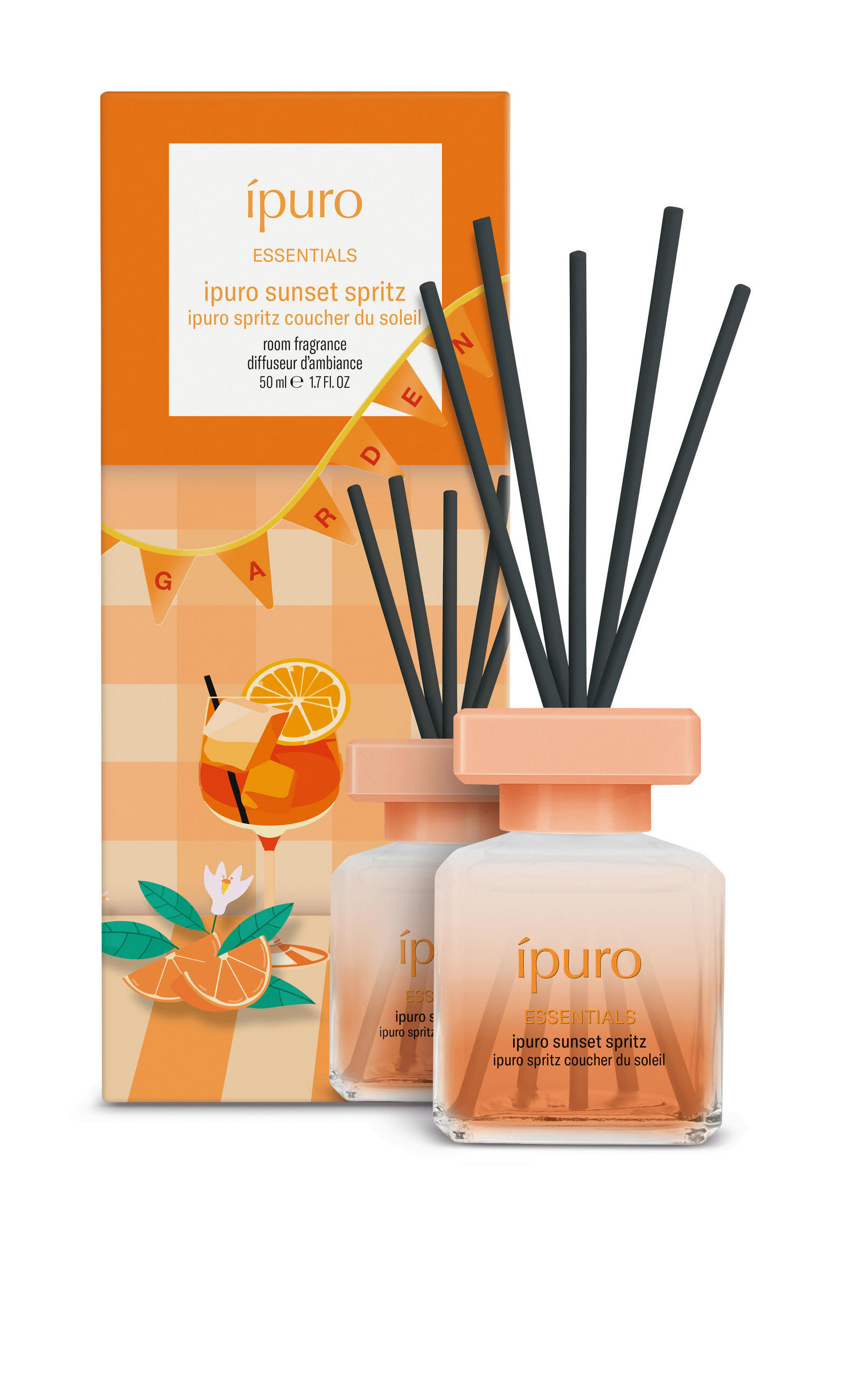 RAUMDUFT  - Dunkelorange, Basics, Glas (5,3/6,2/15,2cm) - Ipuro