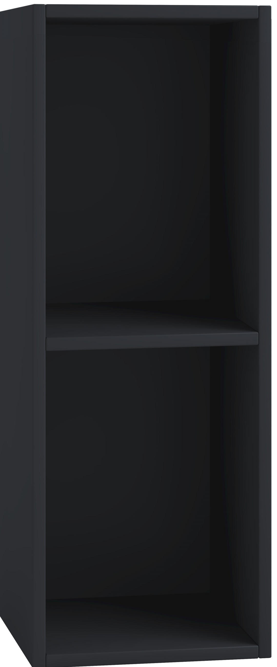 SCHALLPLATTENREGAL Schwarz  - Schwarz, Basics, Holzwerkstoff (34/72/30cm) - MID.YOU